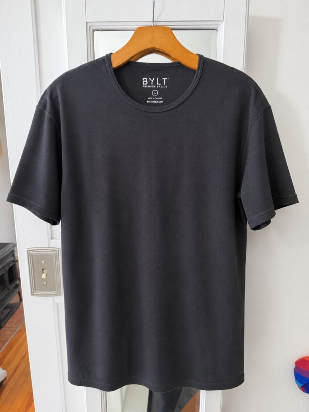BYLT Premium Basics Drop-Cut Tee Charcoal Large